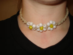Flower Power Hemp Necklace - Daisy