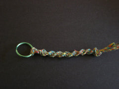 multicolored hemp keychain