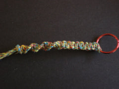 multicolored hemp keychain